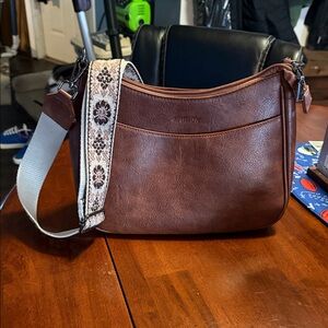 Brown Leather Shoulder Bag